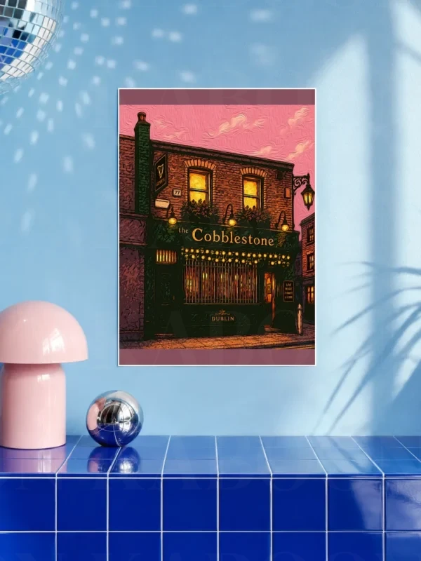 The Cobblestone Pub Print – A3 Prints | Loon Kaboon