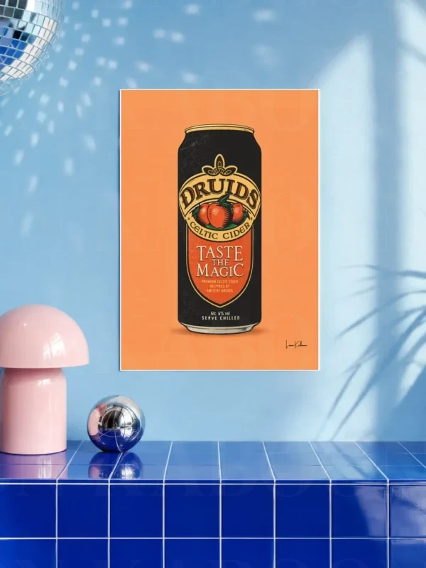 Retro Layered Druids Cider Can Print – A3 Prints | Loon Kaboon