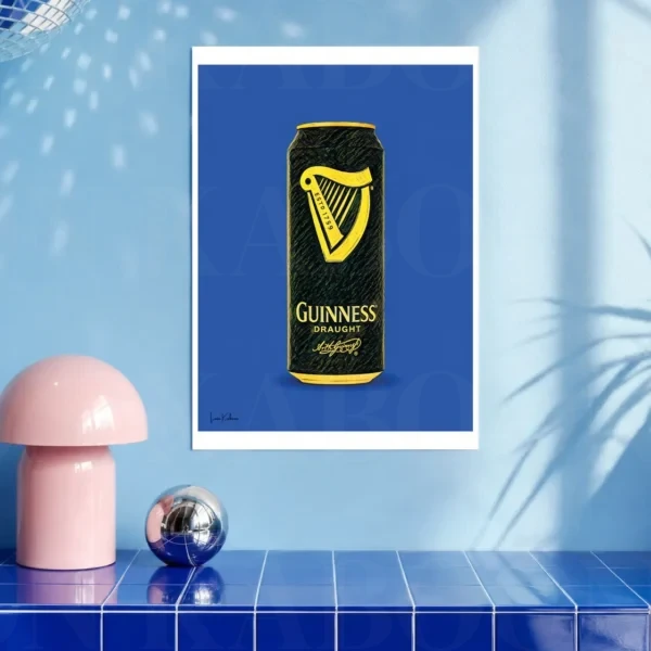 Retro Layered Guinness Can Print A3 art print by Loon Kaboon