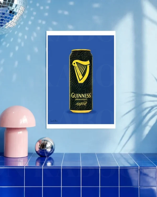 Retro Layered Guinness Can Print