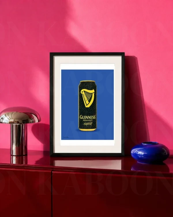Retro Layered Guinness Can Print