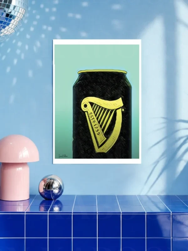 Retro Layered Cropped Guinness Can Print – A3 Prints | Loon Kaboon