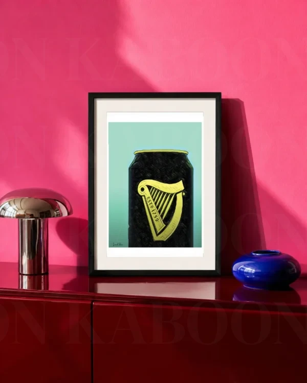 Retro Layered Cropped Guinness Can Print | Loon Kaboon