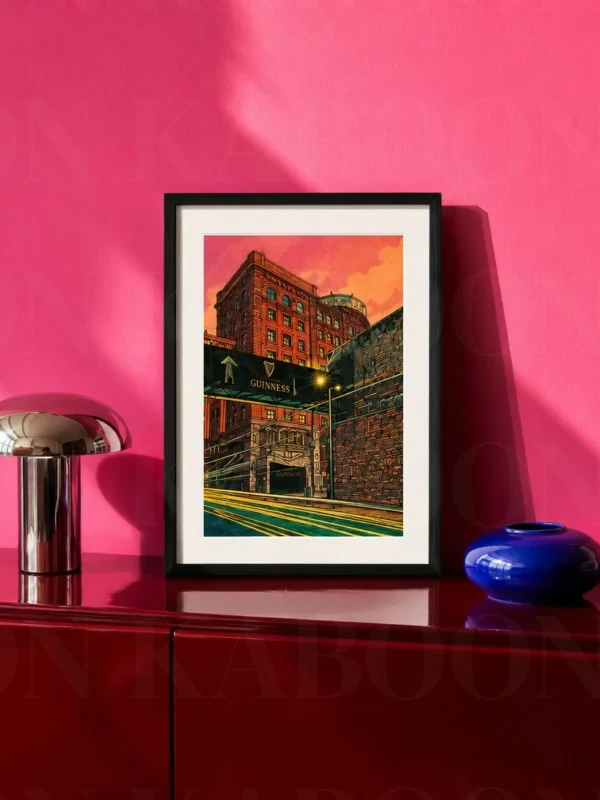 Guinness Factory James’s Gate at Dusk Print – A4 Prints | Loon Kaboon