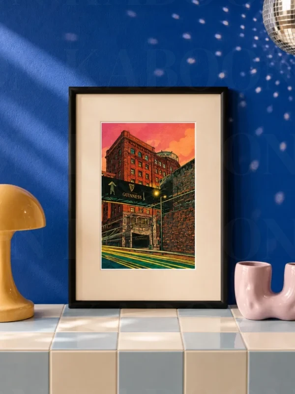 Guinness Factory James’s Gate at Dusk Print – A5 Prints | Loon Kaboon