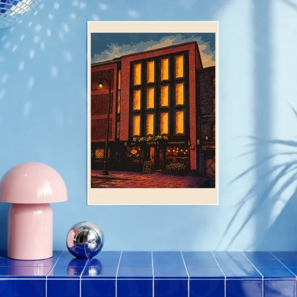 John’s Bar Pub Print A3 art print by Loon Kaboon