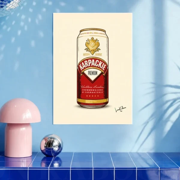 Retro Layered Karpackie Can Print A3 art print by Loon Kaboon