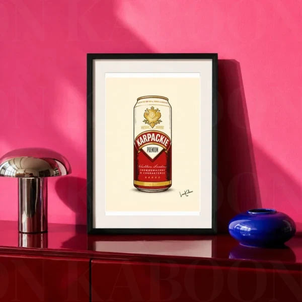 Retro Layered Karpackie Can Print A4 art print by Loon Kaboon