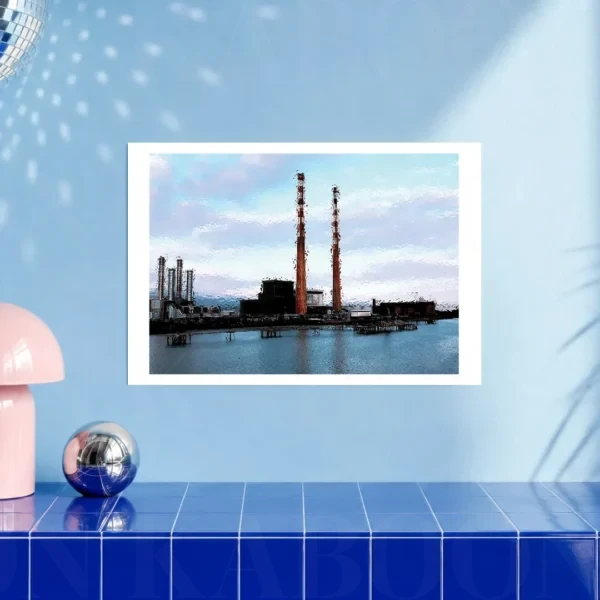 Poolbeg Stacks Print A3 art print by Loon Kaboon