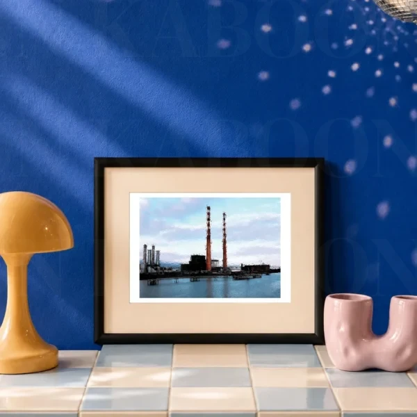 Poolbeg Stacks A5 art print by Loon Kaboon