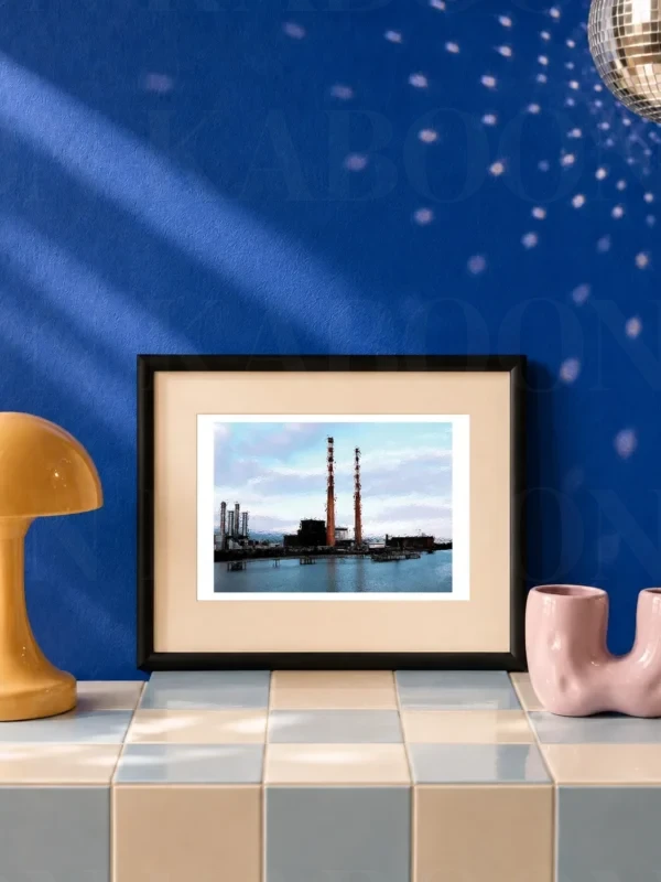 Poolbeg Stacks A5 art print by Loon Kaboon