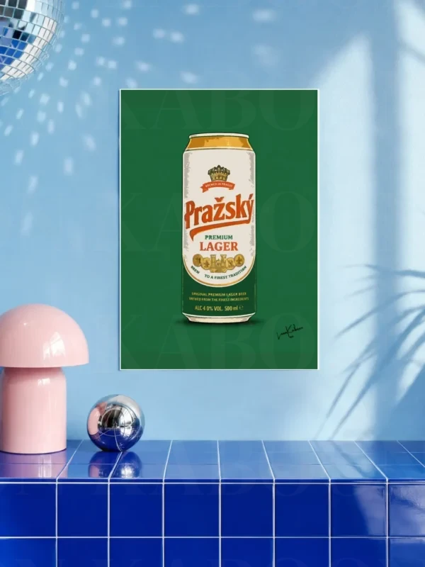 Retro Layered Prazsky Can Print – A3 Prints | Loon Kaboon