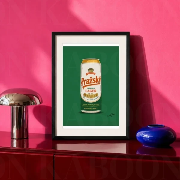 Retro Layered Prazsky Can Print A4 art print by Loon Kaboon