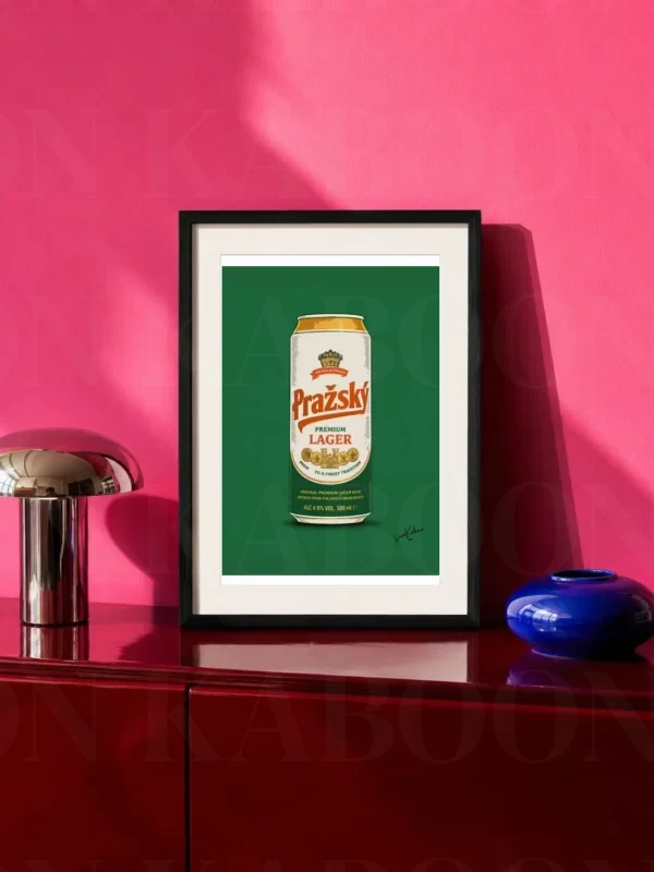 Retro Layered Prazsky Can Print – A4 Prints | Loon Kaboon
