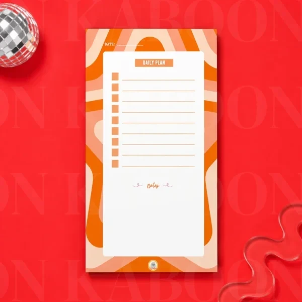 Retro ‘Daily Plan’ List Notepad | Loon Kaboon