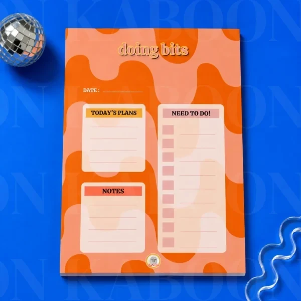05_Doing_Bits_A5 Funky Pattern ‘Doing Bits’ A5 Notepad | Loon Kaboon