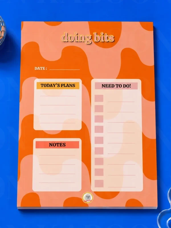 Funky Pattern ‘Doing Bits’ A5 Notepad | Loon Kaboon