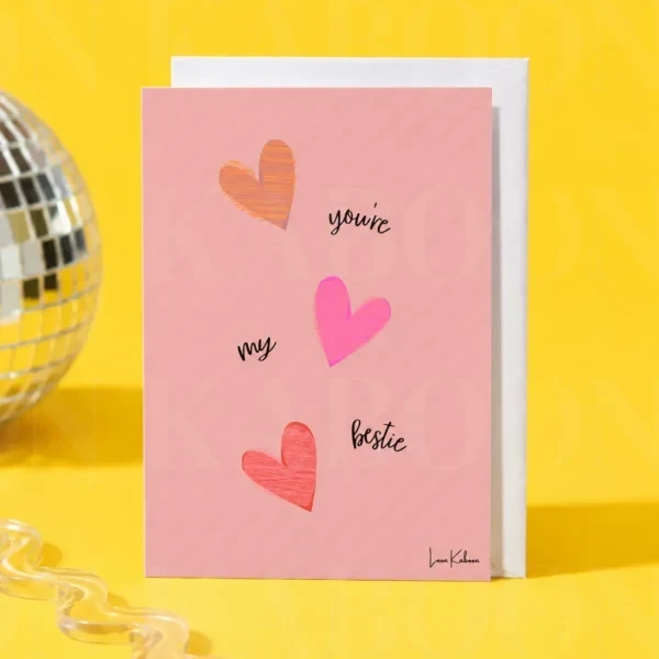 Funky You’re My Bestie Greeting Card | Loon Kaboon
