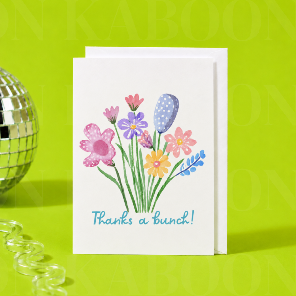 Floral ‘Thanks A Bunch’ Card | Loon Kaboon