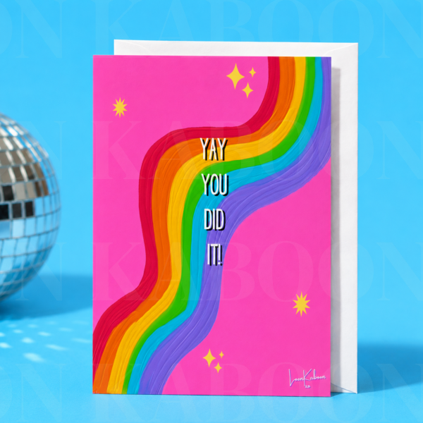 Rainbow ‘Yay You Did It’ Card | Loon Kaboon
