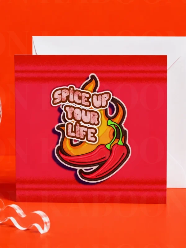 29_Spice_Up_Your_Life_Card Funky ‘Spice Up Your Life’ Chilli Greeting Card | Loon Kaboon