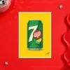 Retro Layered 7Up Can Print – A4 print mockup