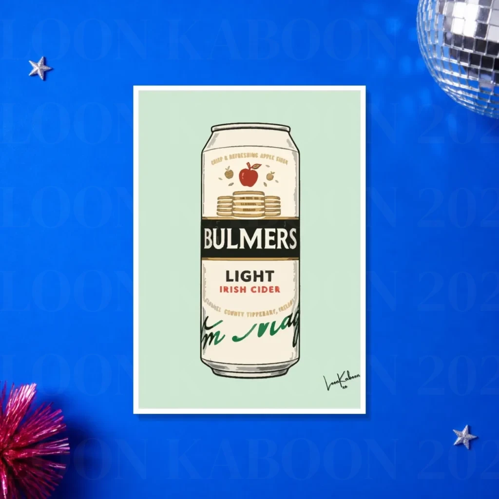 Retro Layered Bulmers Light Can Print – A4 print mockup