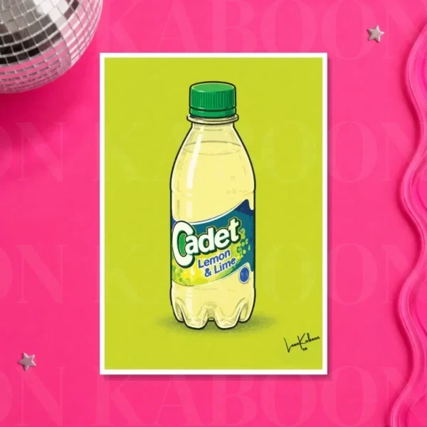 Cadet_Lemon_and_Lime_A3 Retro Layered Cadet Lemon & Lime Print – A3 print mockup