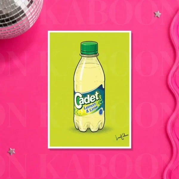 Cadet_Lemon_and_Lime_A4 Retro Layered Cadet Lemon & Lime Print – A4 print mockup