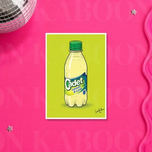 Cadet_Lemon_and_Lime_A5 Retro Layered Cadet Lemon & Lime Print – A5 print mockup