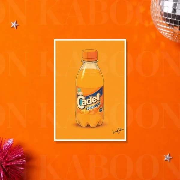 Cadet_Orange_A5 Retro Layered Cadet Orange Print – A5 print mockup