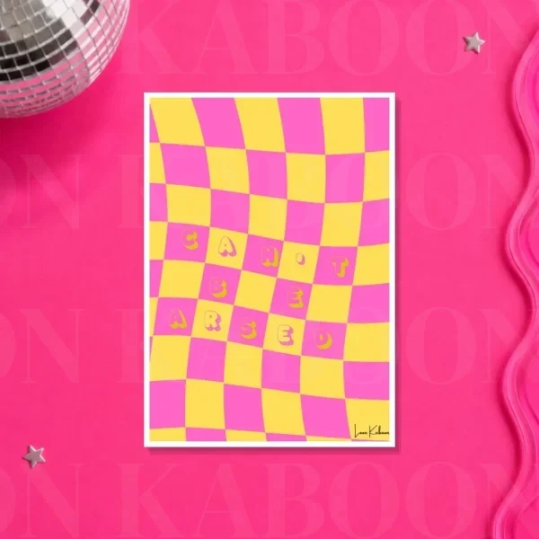 Can't Be Arsed Print – A4 print mockup