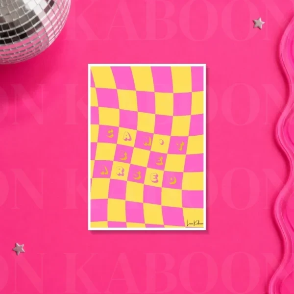 Can't Be Arsed Print – A5 print mockup