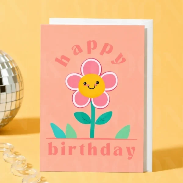 Floral ‘Happy Birthday’ Card | Loon Kaboon