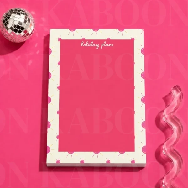 Funky ‘Holiday Plans’ A5 Notepad | Loon Kaboon