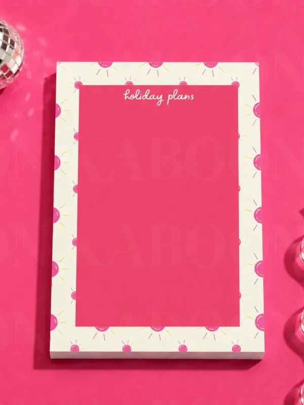 Funky Holiday Plans A5 Notepad Funky ‘Holiday Plans’ A5 Notepad | Loon Kaboon