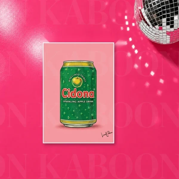 Retro Layered Cidona Can Print – A4 print mockup