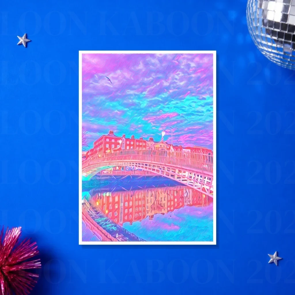 Ha'Penny Bridge Print – A4 print mockup
