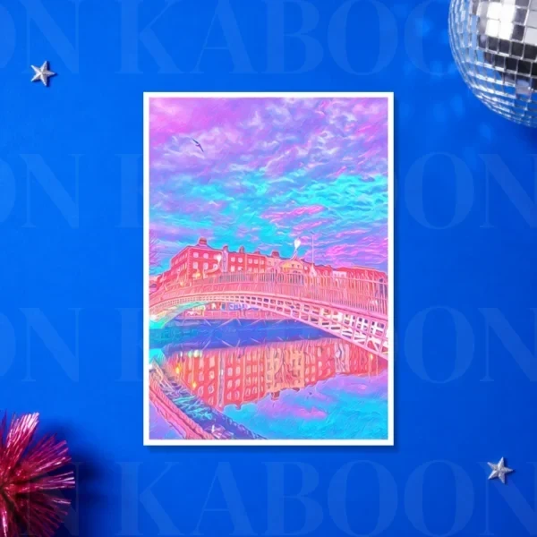 Ha'Penny Bridge Print – A4 print mockup