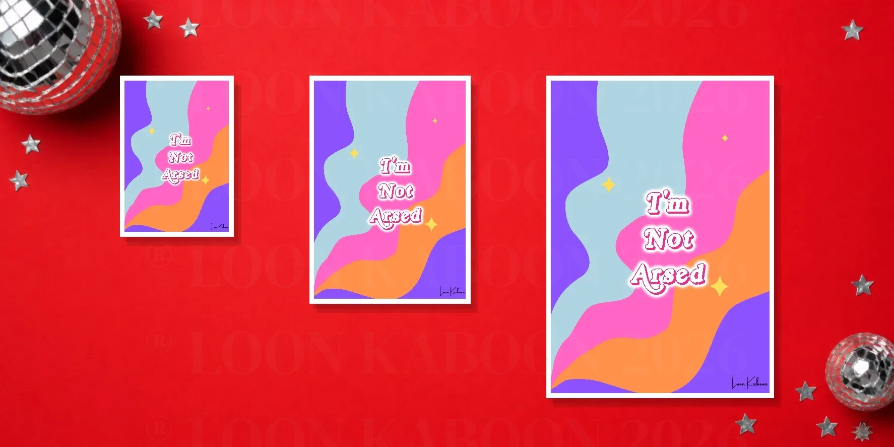I’m Not Arsed Print | Loon Kaboon