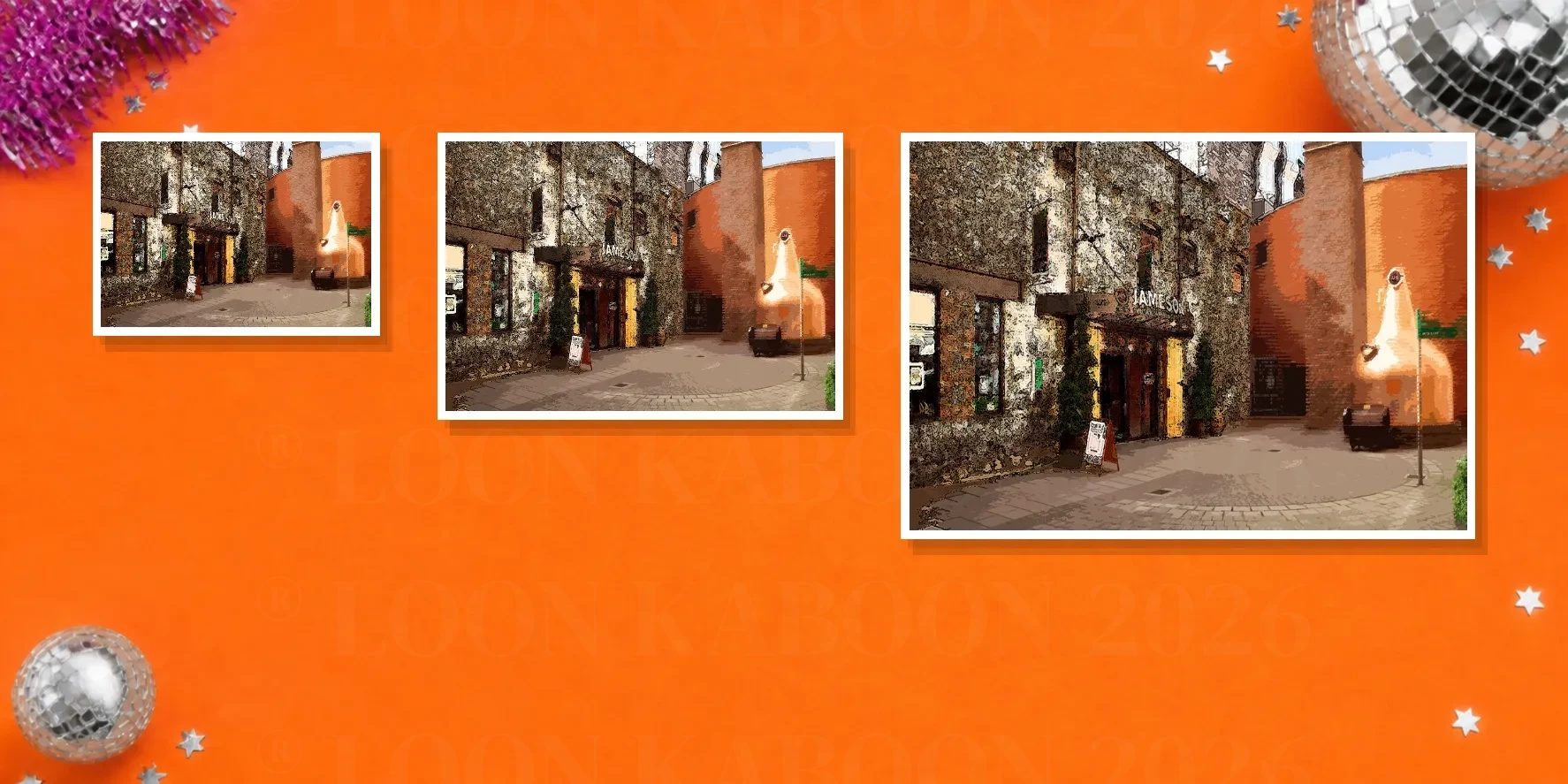 Jameson_Distillery_A5_A4_A3_Comparison Jameson Distillery Bow St Print | Loon Kaboon