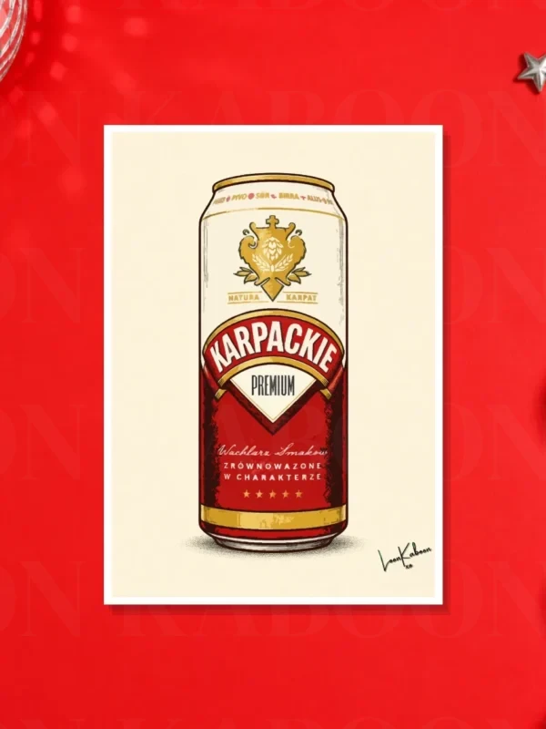 Karpackie_A4 Retro Layered Karpackie Can Print – A4 print mockup