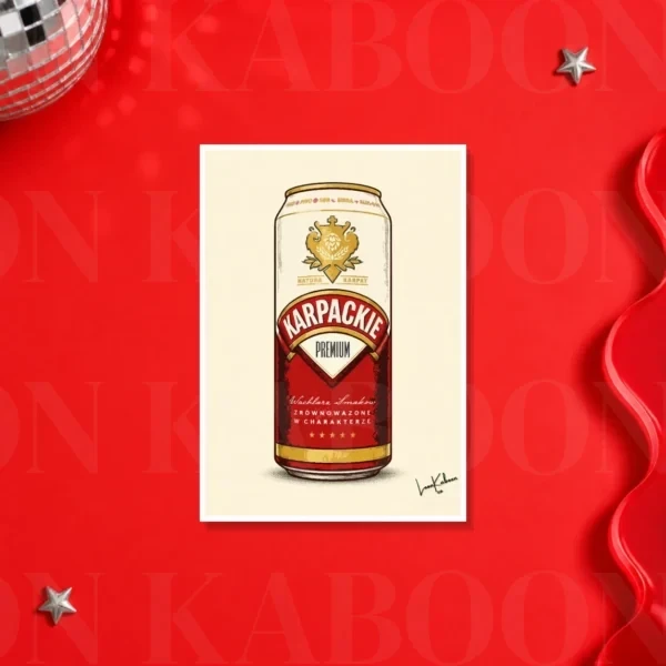 Retro Layered Karpackie Can Print – A5 print mockup