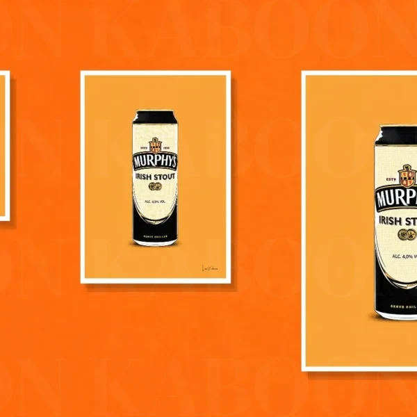Retro Layered Murphy's Can Print – A5, A4 and A3 size comparison