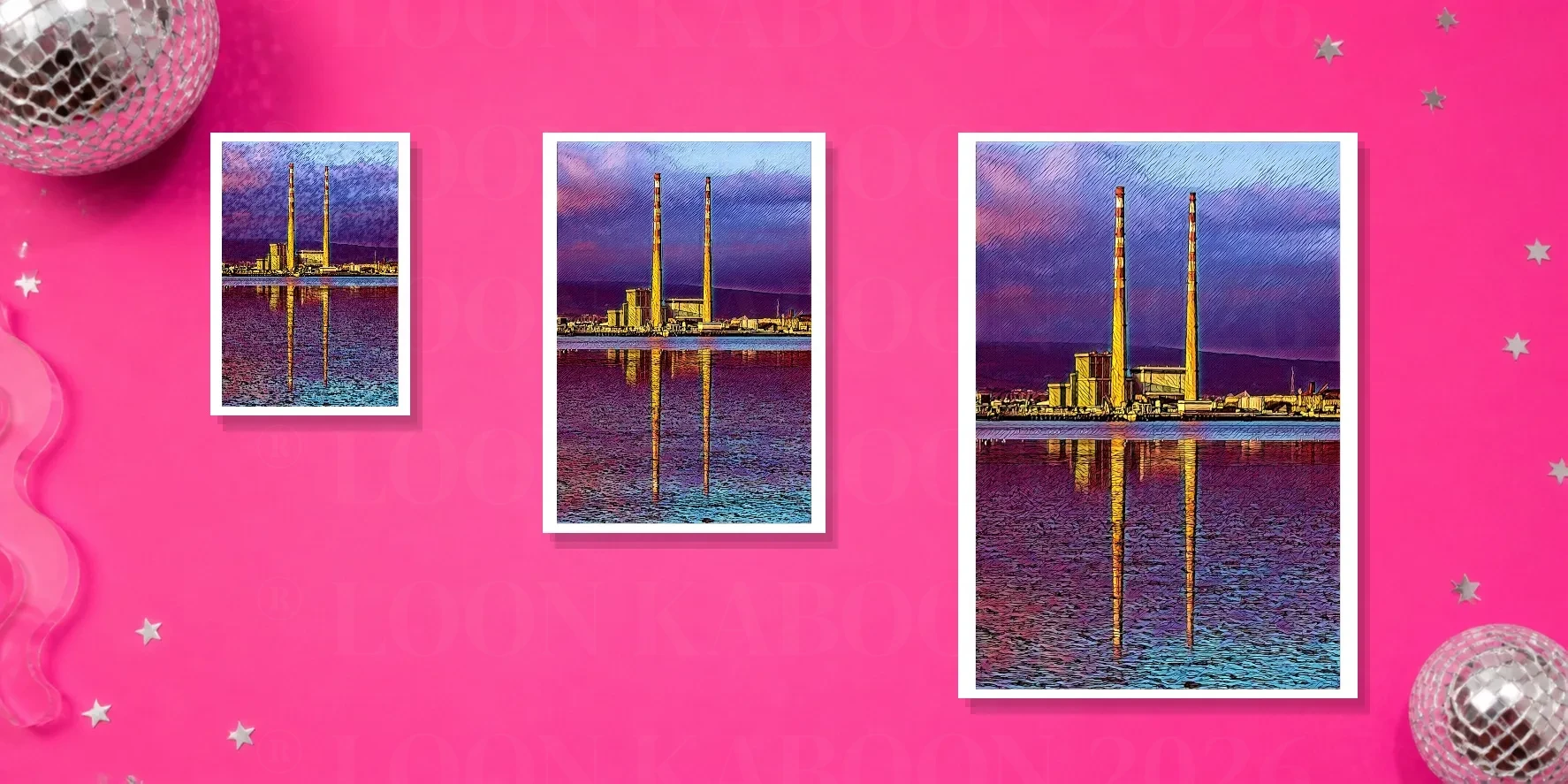 Poolbeg Towers At Dusk Print | Loon Kaboon