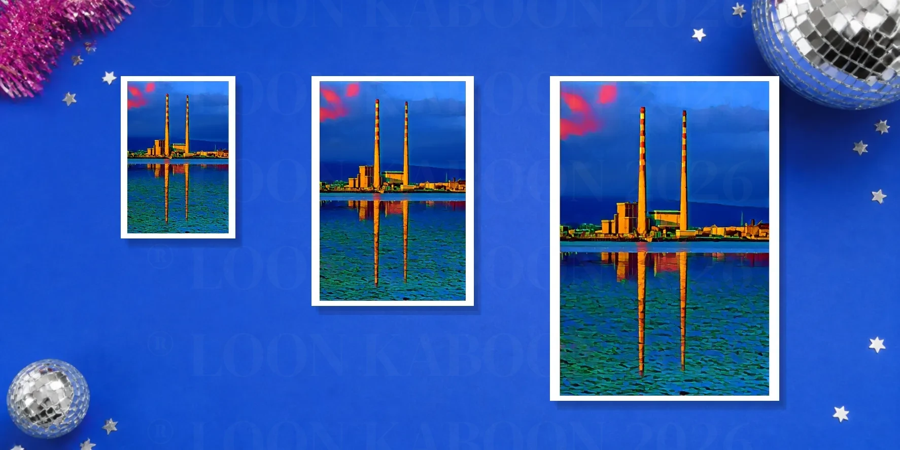 Poolbeg Towers Blue Print | Loon Kaboon