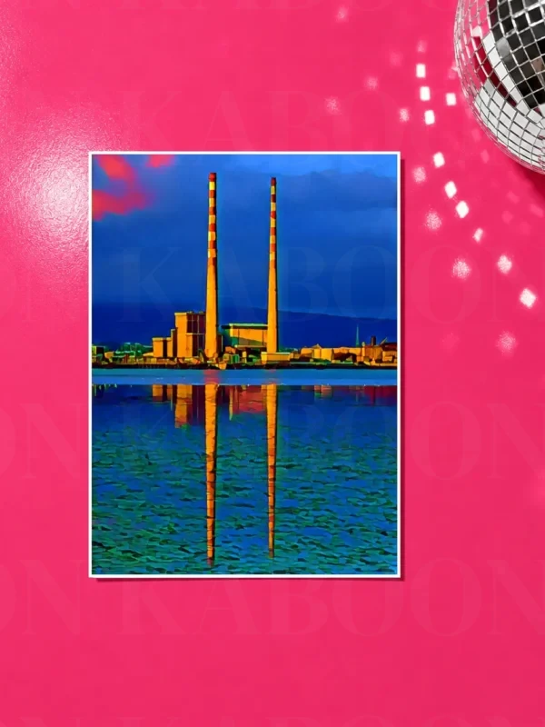 Poolbeg Towers Blue Print – A4 print mockup