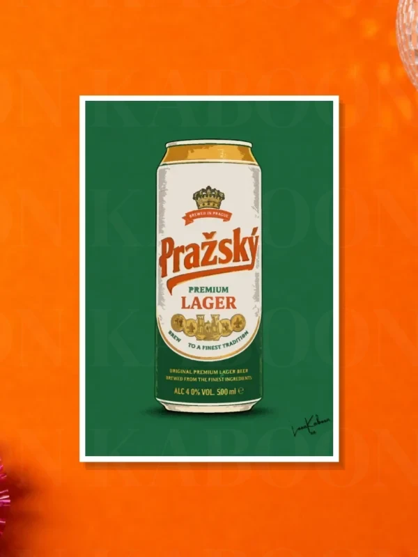 Prazsky_A4 Retro Layered Prazsky Can Print | Loon Kaboon