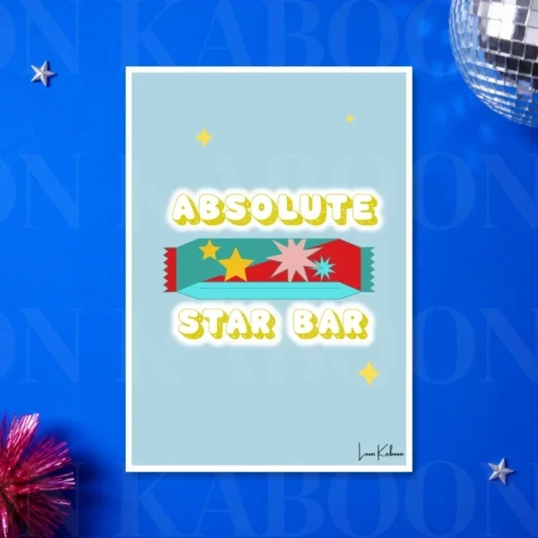 Absolute Star Bar Print – A3 print mockup