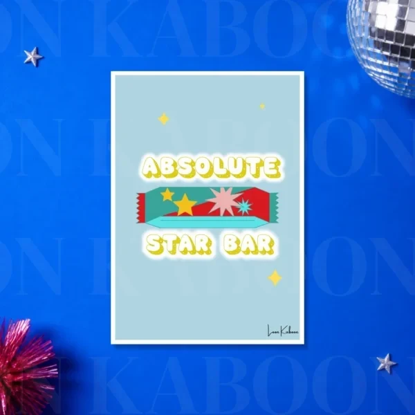 Absolute Star Bar Print – A4 print mockup